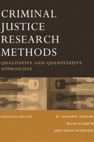 Cover of Criminal Justice Research Methods Canadian Edition