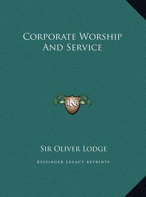 Book cover for Corporate Worship and Service