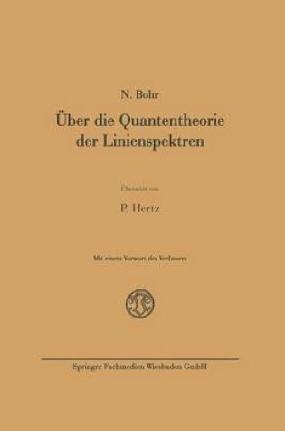 Cover of Über die Quantentheorie der Linienspektren