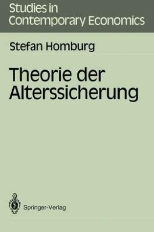 Cover of Theorie der Alterssicherung