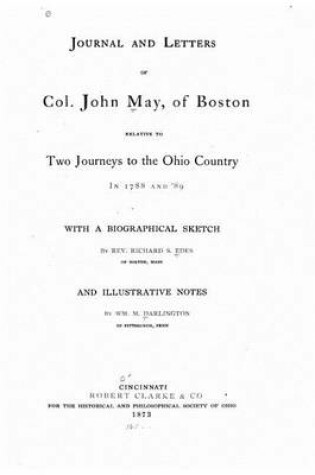 Cover of Journal and letters of Col. John May, of Boston, relative to two journeys to the Ohio country in 1788 and '89