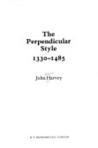 Cover of Perpendicular Style