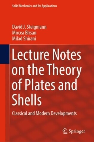 Cover of Lecture Notes on the Theory of Plates and Shells