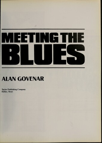 Book cover for Meeting the Blues