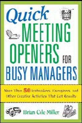 Book cover for Quick Meeting Openers for Busy Managers
