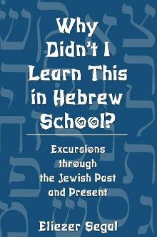 Cover of Why Didn't I Learn This in Hebrew School?