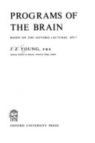 Cover of Programmes of the Brain