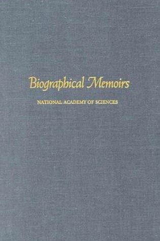 Cover of Biographical Memoirs V.72