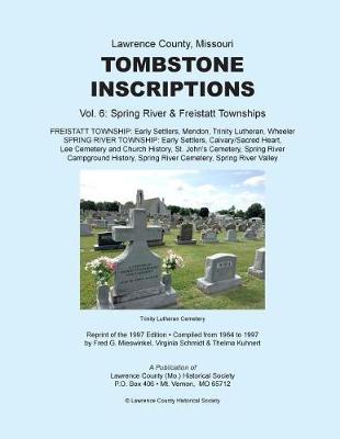 Book cover for Lawrence County Missouri Tombstones Vol. 6