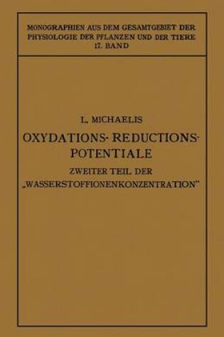 Cover of Oxydations-Reductions-Potentiale