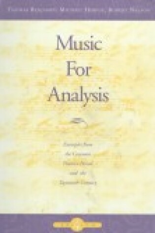 Cover of Music for Analysis