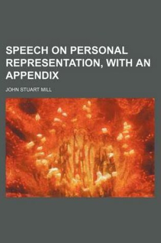 Cover of Speech on Personal Representation, with an Appendix