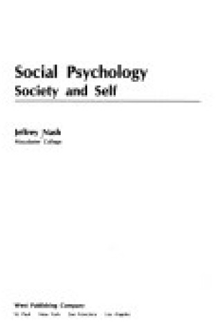 Cover of Social Psychology