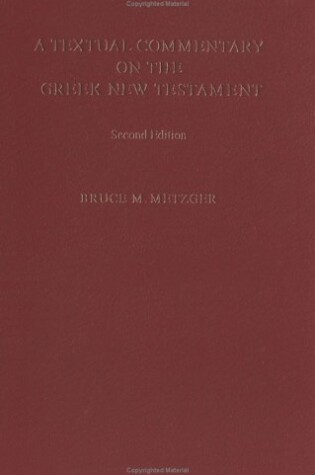 Cover of Textual Commentary on the Greek New Testament