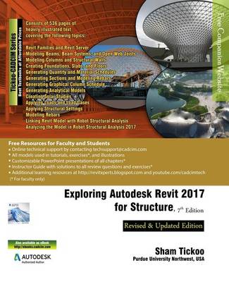 Book cover for Exploring Autodesk Revit 2017 for Structure, 7th Edition