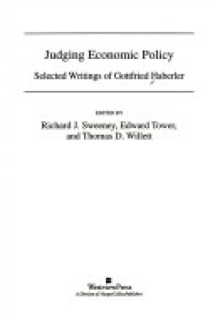 Cover of Judging Economic Policy