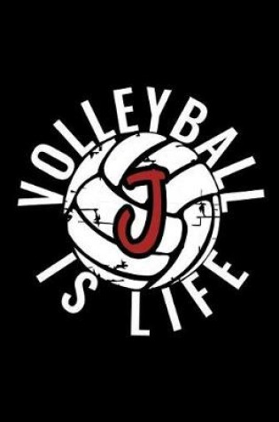 Cover of J Monogram Initial Volleyball Journal