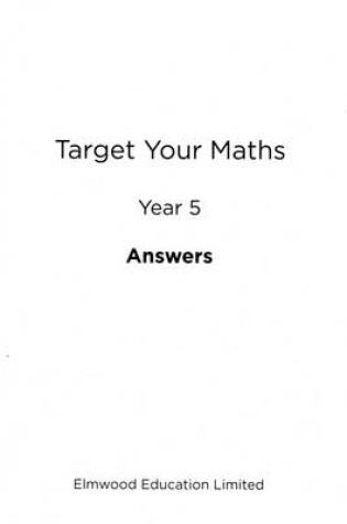 Cover of Target Your Maths Year 5 Answer Book