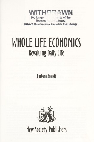 Cover of Whole Life Economics