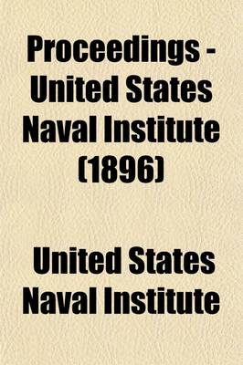 Book cover for United States Naval Institute Proceedings Volume 22