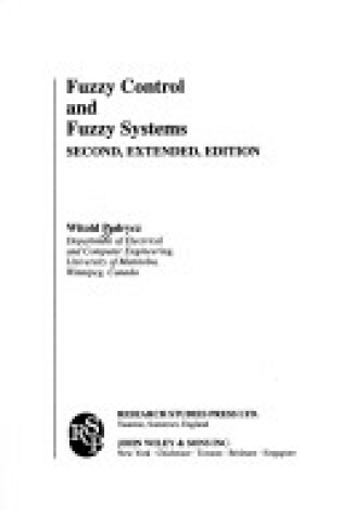 Cover of Fuzzy Control and Fuzzy Systems