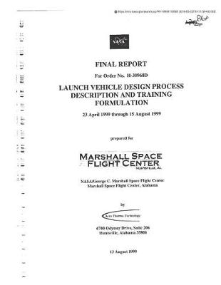 Cover of Launch Vehicle Design Process Description and Training Formulation