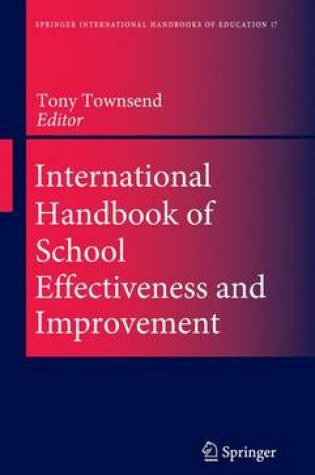 Cover of International Handbook of School Effectiveness and Improvement