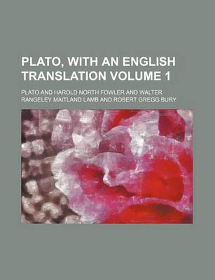 Book cover for Plato, with an English Translation Volume 1