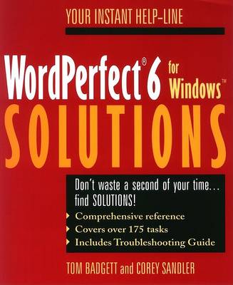 Cover of WordPerfect 6 for Windows Solutions