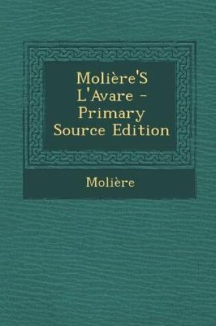 Cover of Moliere's L'Avare