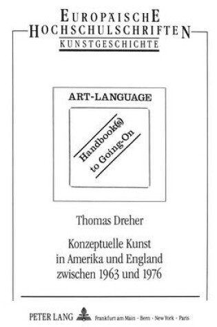 Cover of Konzeptuelle Kunst in Amerika Und England Zwischen 1963 Und 1976