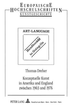 Cover of Konzeptuelle Kunst in Amerika Und England Zwischen 1963 Und 1976