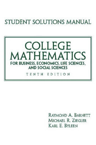 Cover of Student's Solutions Manual