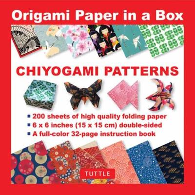 Book cover for Origami Paper in a Box - Chiyogami Patterns