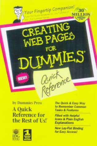 Cover of Creating Web Pages for Dummies Quick Reference