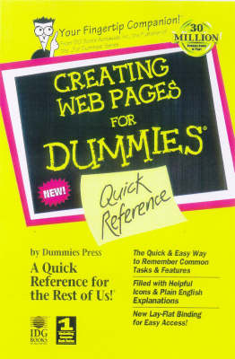 Book cover for Creating Web Pages for Dummies Quick Reference