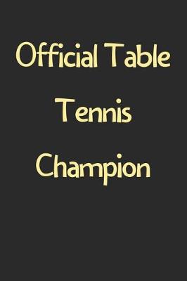 Book cover for Official Table Tennis Champion