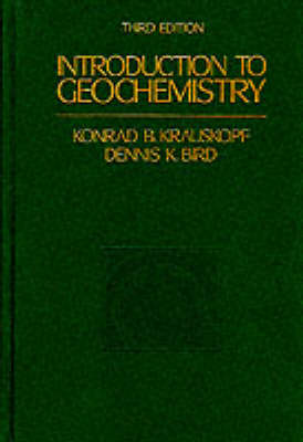 Book cover for Introduction to Geochemistry -Ise