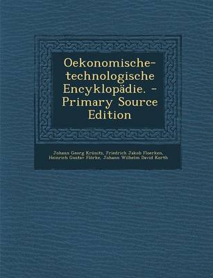 Book cover for Oekonomische-Technologische Encyklopadie.