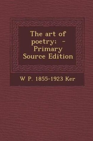 Cover of Art of Poetry;