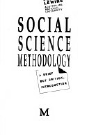 Cover of Social Science Methodology