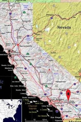 Cover of Palm Springs, California Pinned on a Map Journal