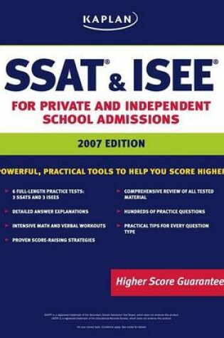 Cover of Kaplan SSAT and ISEE