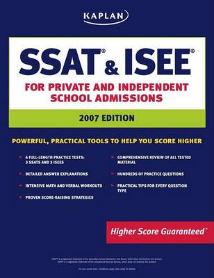 Cover of Kaplan SSAT and ISEE