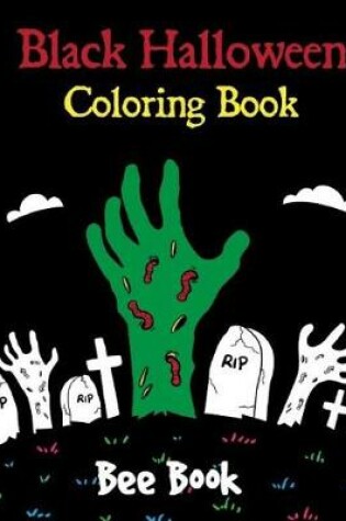 Cover of Black Halloween Coloring Book.