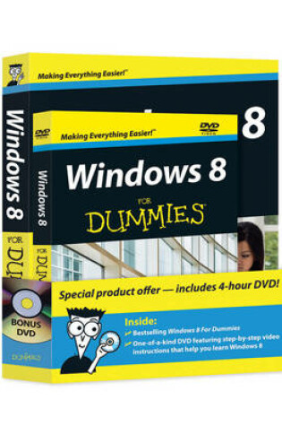 Cover of Windows 8 for Dummies Book+dvd Bundle