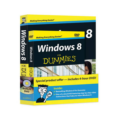 Book cover for Windows 8 for Dummies Book+dvd Bundle
