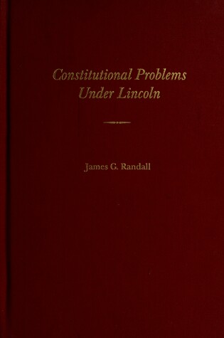 Cover of Constitutional Problems under CB