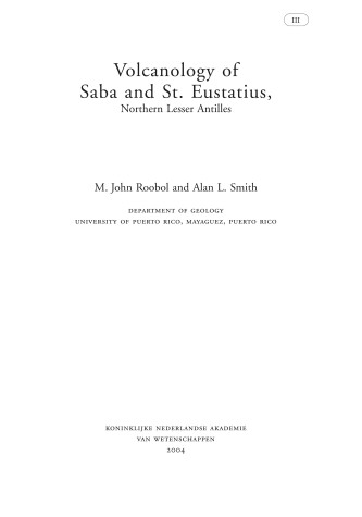 Book cover for Volcanology of Saba and St. Eustatius