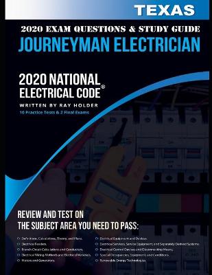 Book cover for Texas 2020 Journeyman Electrician Exam Study Guide and Questions